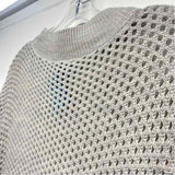 Eileen Fisher Size L Women's Beige Tweed Sleeveless Sweater