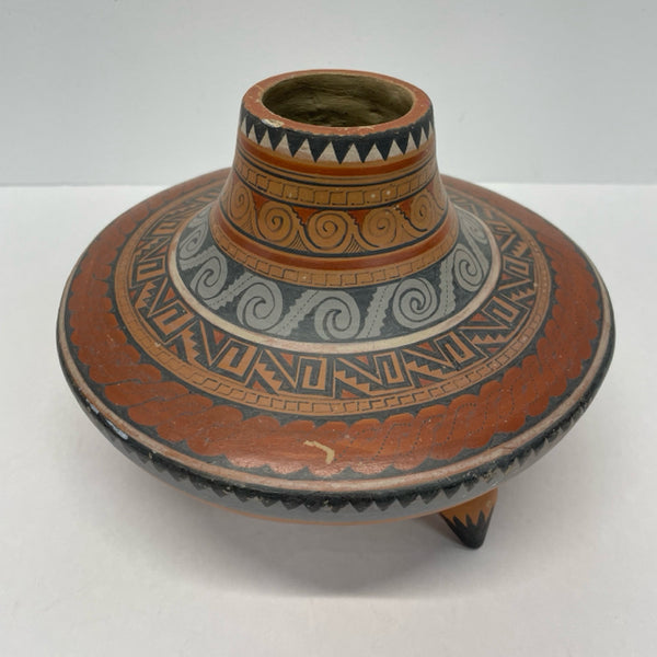 Aztec Terracotta- Mult Clay Tri-Footed Pottery