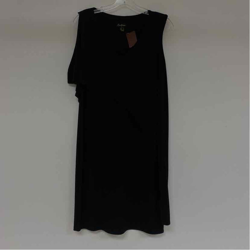 Cartise Size 6-S Women's Black Solid Sleeveless Dress