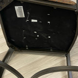 Pair Brown Metal Counter Height Stool