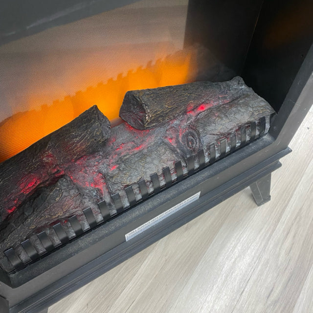 Sunbeam Black Wood-Metal Fireplace