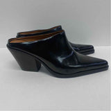 Zara Size 40-9 Women's Black Solid Mules Shoes