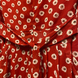 Yumi Size M-8/10 Women's Red-Multi Floral Cap Sleeve Dress