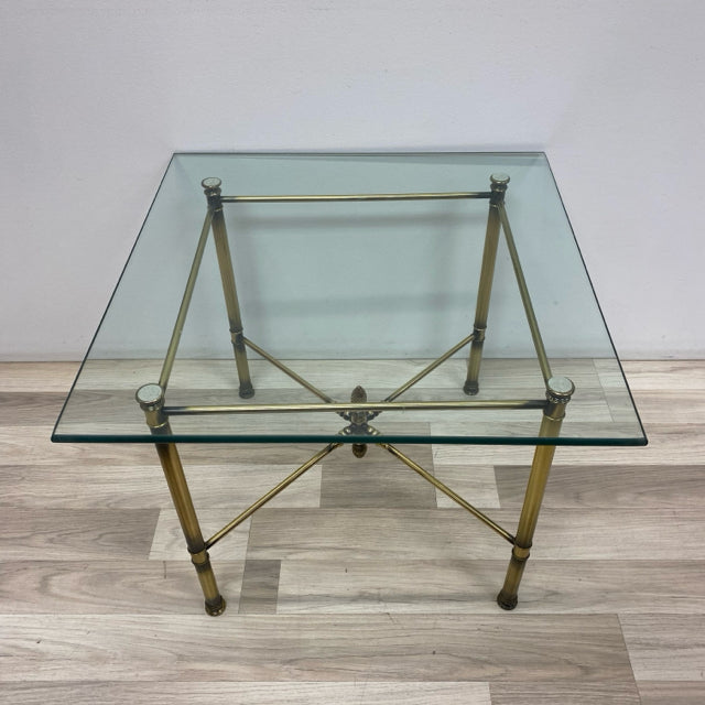 Clear-Brass Brass Table