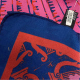 Rory Hutton Blue-Multicolored Silk Print Scarf