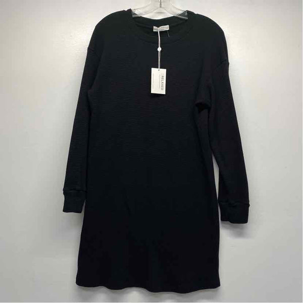 LA Relaxed Size L Women's Black Solid Shift Dress