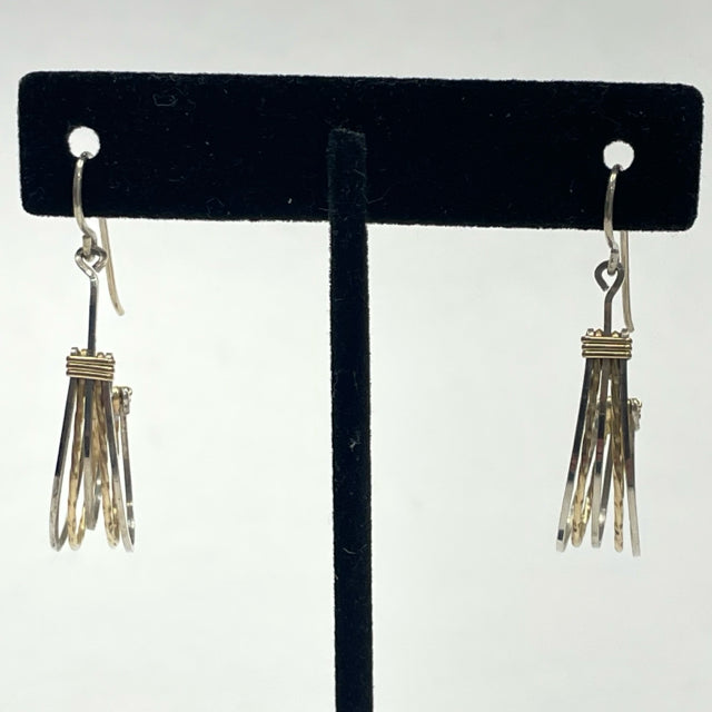 Silver-Yellow 14K Earrings