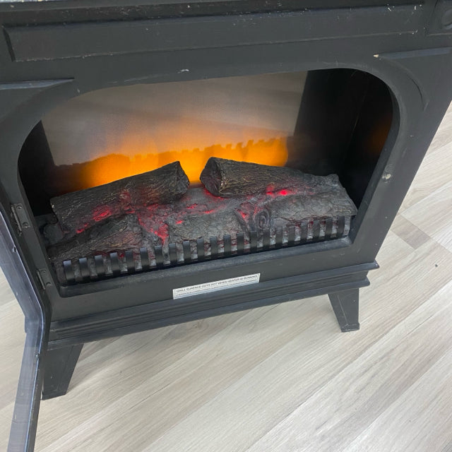 Sunbeam Black Wood-Metal Fireplace