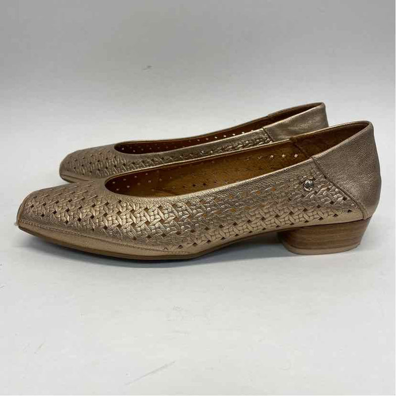 Pikolinos Size 41- 10 Women's Gold Shimmer Slip On Shoes