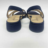 Life Stride Size 8 Women's Navy Solid Strappy Sandals