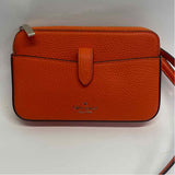 Kate Spade Orange Leather Pebbled Crossbody Handbag