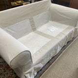 Ikea Beige Fabric Solid Loveseat