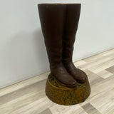 Riding boot umbrella ceramic stand