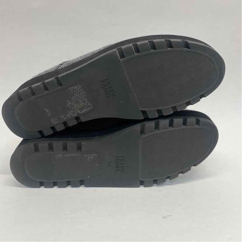 Eileen Fisher Size 7.5 Women's Gray Tweed Lace Up Shoes