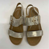 Aetrex Size 7 Women's Gold Platform Sandals