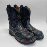 Ariat Size 7 Women's Black-Red Animal Print Western Boots