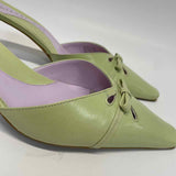 Gianni Bini Size 7 Women's Lime Solid Mules Shoes