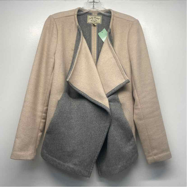 Lucky Brand Women's Size S Tan-Gray Color Block Single Button Jacket