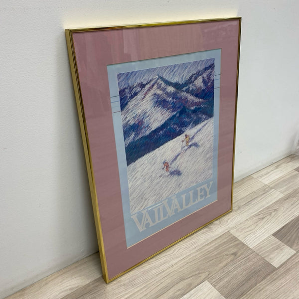 Gold Framed Pink Matted Vail Valley Poster