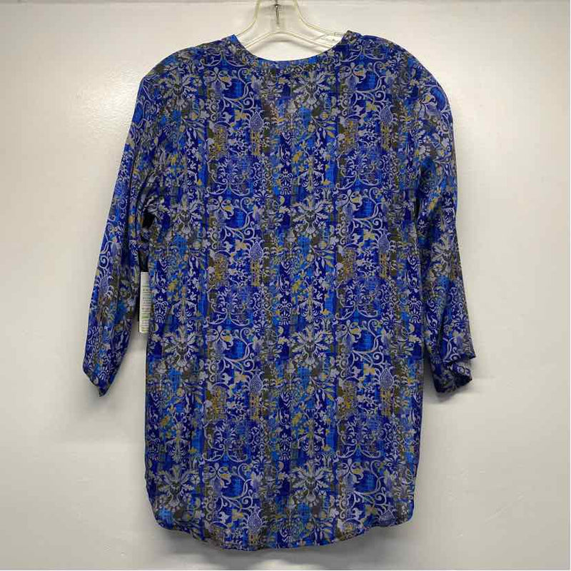 APNY Size S Women's Blue-Multi Pattern Button Up Shirt