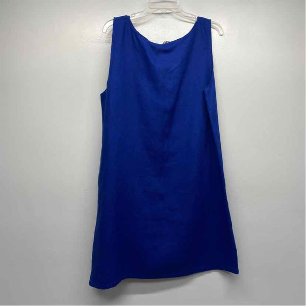 T & U Washington DC Size M Women's Blue Solid Jumper Dress