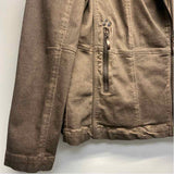Montanaco Women's Size L Brown Solid Zip Up Jacket