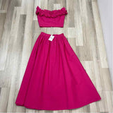 Showpo Size 4- M Women's Fuschia Solid Set Dress