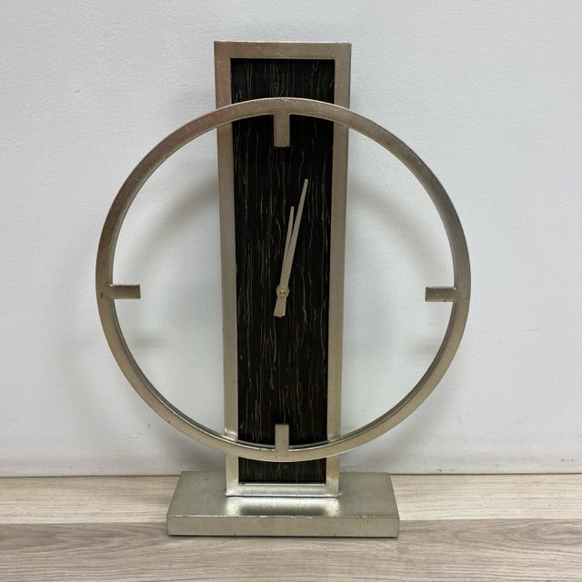 Uttermost Silver Metal Mantel Clock