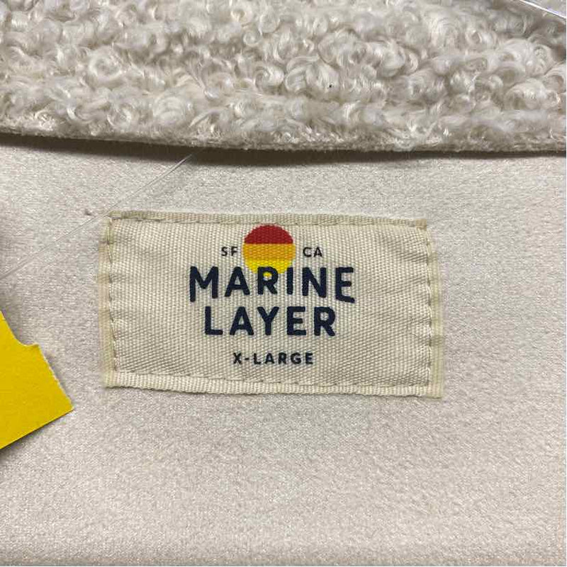 Marine Layer Women's Size Xl Beige Solid Button Up Jacket