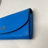 Coach Blue Pebbled Wallet