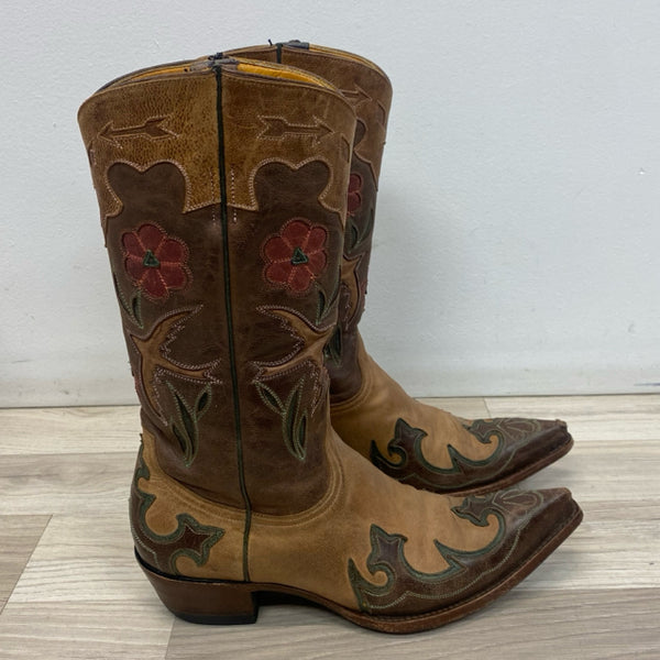 Old Gringo Size 7.5 Women's Brown-Multi Pattern Cowboy Boots