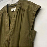By Anthropologie Size M Women's Green Solid Tunic Dress