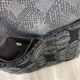 Maruca Black-Gray Fabric Pattern Shoulder Handbag