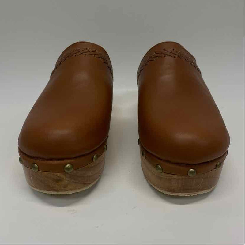ELF Size 6.5 Women's Caramel Solid Clog Shoes