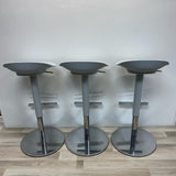 Set of 3 Ikea Light Gray Metal Stool