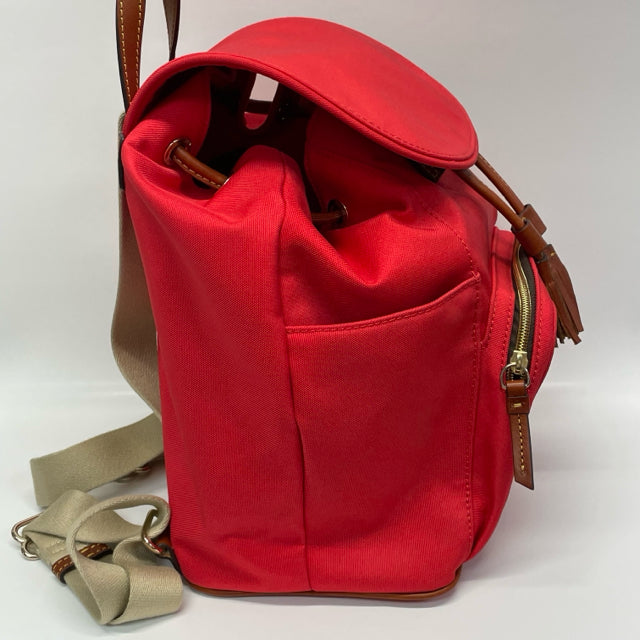 Dooney & Bourke Solid Red Canvas Backpack