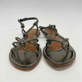 Leifsdottir Size 5.5 Women's Pewter Solid Strappy Sandals