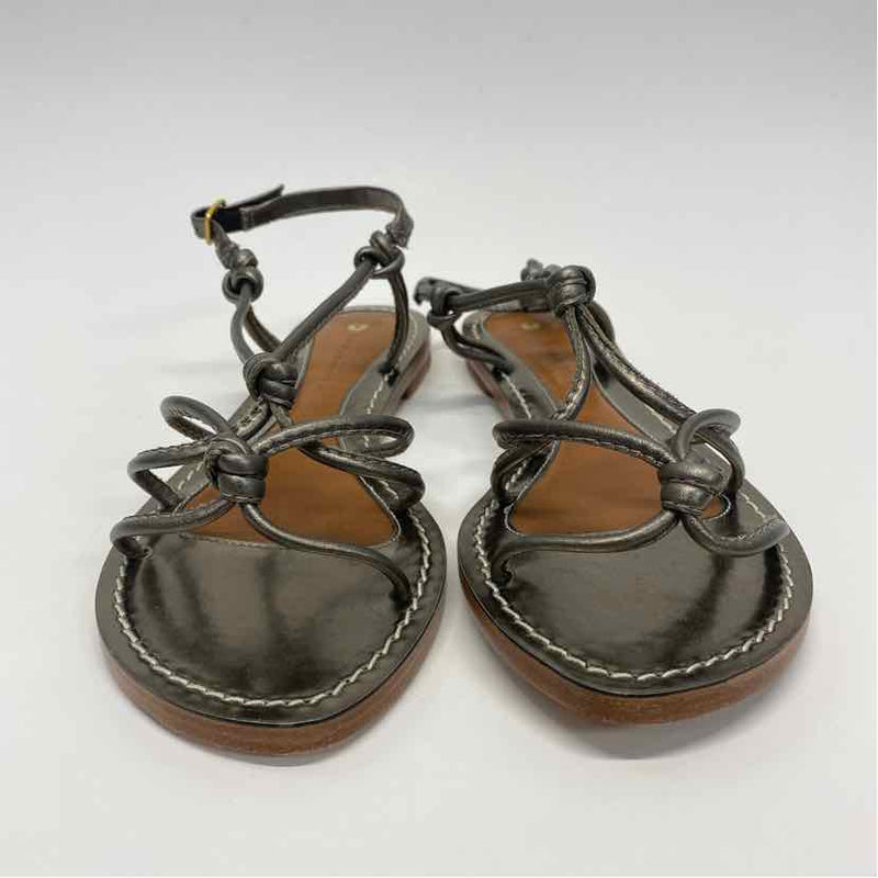 Leifsdottir Size 5.5 Women's Pewter Solid Strappy Sandals