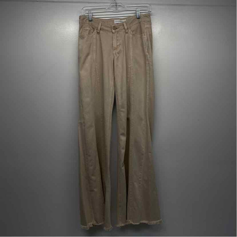 Flying Monkey Size 24- 0 Women's Beige Solid Wide Leg Jeans