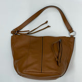 Vince Camuto Caramel Leather Pebbled Shoulder Handbag