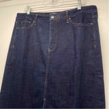 NYDJ Size 12 Women's Dark Blue Pencil-Maxi High Rise Skirt