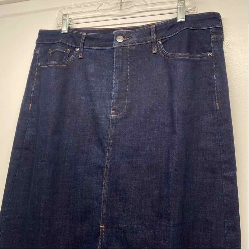 NYDJ Size 12 Women's Dark Blue Pencil-Maxi High Rise Skirt