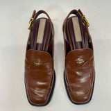 Franco Sarto Size 8.5 Women's Brown Solid Mules Shoes