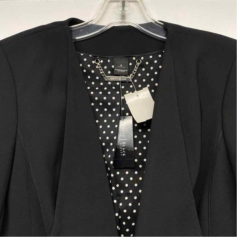 White House Black Market Women's Size 0-XS Black Solid Single Button Jacket