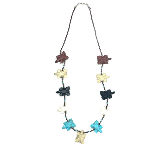 Native America -Turtle Shaped Fetish Necklace