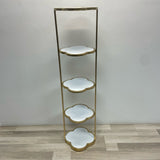 Clover shape gold white Shelf