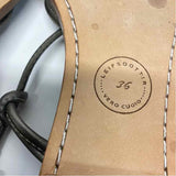 Leifsdottir Size 5.5 Women's Pewter Solid Strappy Sandals