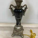 Table Top Black-Silver Stone Lamp