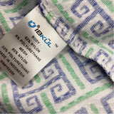 IBKUL Size L Women's Blue-Multi Pattern Long Sleeve Shift Dress