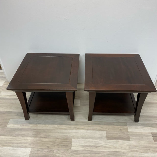 Side Brown Wood Table